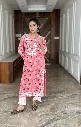 Beautiful Reyon Fine Embroidery Chikan Work Kurtis