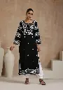 3 d Lucknowi Hand Chikankari Embroidery Work Kurti