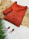 Chanderi Dyeable Kurti with Quraishiya and Motiwork