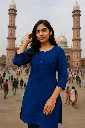 Chikankari Dobby Cotton Kurti & Handwork Pant Set