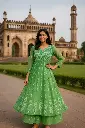 Organza Anarkali blending grace, elegance, and rich tradition