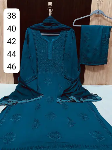Classy 3 Pcs Rayon Handcrafted Kurti